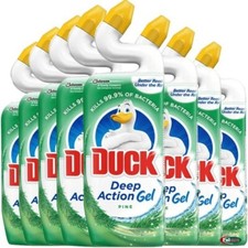 Duck Deep Action Gel Toilet Liquid Cleaner Pine Pack of 8x 750ml 3.60 per litre