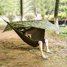 Camping Hängematte mit Moskitonetz Zelt Tarp Zeltplane Outdoor Hammock Neu