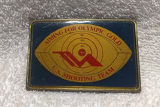 Aiming For Olympic Gold US Shooting Team Gold Buckle 1984 Great Vintage