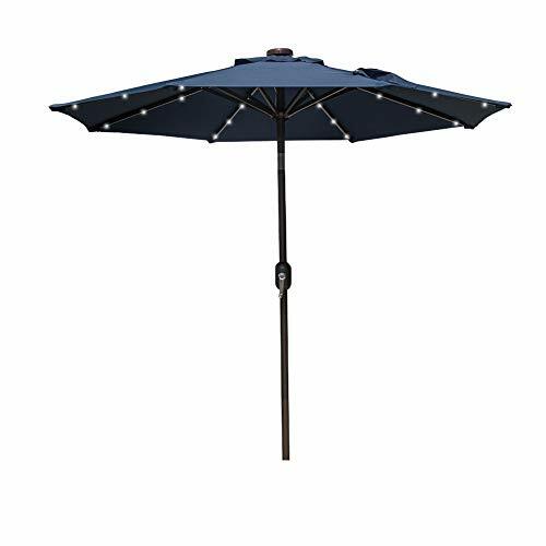 Sundale Outdoor 7 Ft Solar Powered 24 Led Lighted Patio Umbrella Table Market For Sale Online