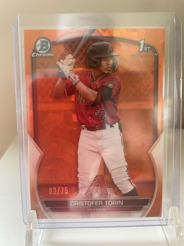 Cristofer Torin 2023 Bowman Chrome Sapphire Orange Sapphire #BCP-204 /75