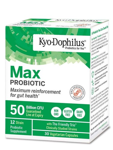Kyo-Dophilus Max Probiotics 30 Vegetarian Capsules - Picture 3 of 6