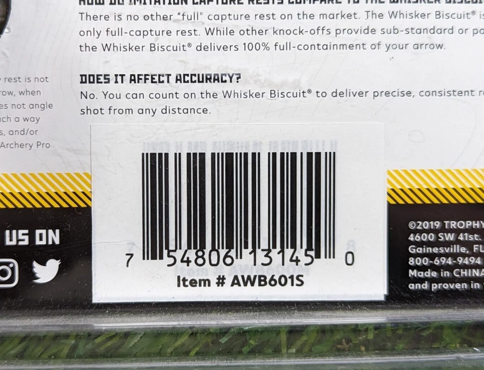 **NEW** Trophy Ridge Whisker Biscuit Power Shot Rest Universal RH/LH Small Camo - Image 3 of 3