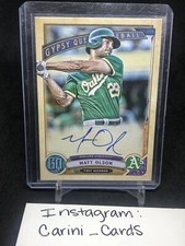 2019 Topps Gypsy Queen Autograph #GQ-MO Matt Olson On Card Auto Athletics Braves