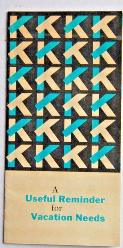 Upjohn Kaopectate Pamphlet Vacation Advice Kalamazoo MI Vintage
