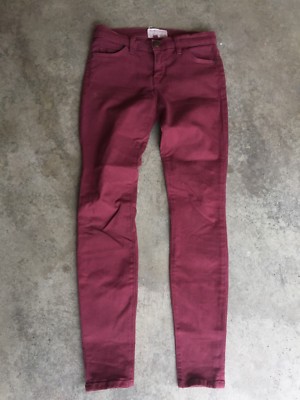 CURRENT/ELLIOT Red Denim Jean Pants Skinny Leg Size 27 0