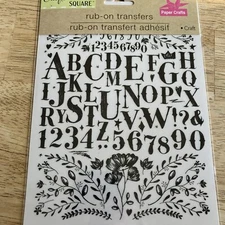 Crafter’s Square Paper Crafts Rub-on Transfers Sheets Alphabet Unopened