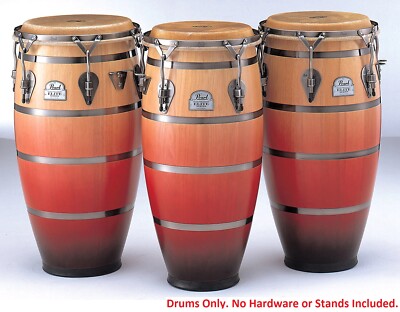 Pearl Folkloric Thai Oak Crimson Sunrise Quinto Segundo Tumbador 11''_11.75''_12.5