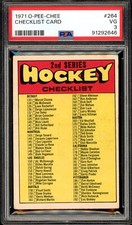 1971-72 O-PEE-CHEE NHL Hockey #264 Unmarked Checklist (133-26) Card PSA 3 VG