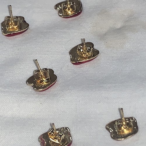 Wizard of Oz Ruby Slippers Earrings 24k GP New From Wizard Of Oz Museum 1 Set - Picture 4 of 6