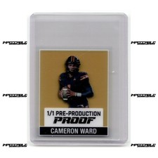 2025 Leaf NSCC The National Proof - Cameron Cam Ward Rookie 1/1 Gold Clear Mini