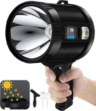 Spotlight 1000000 Lumens, 6 Modes Led Rechargeable Spotlight Flashlight As Se...