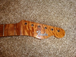 TELE NECK STUNNING Roasted Super Flame Maple Musikraft 21f