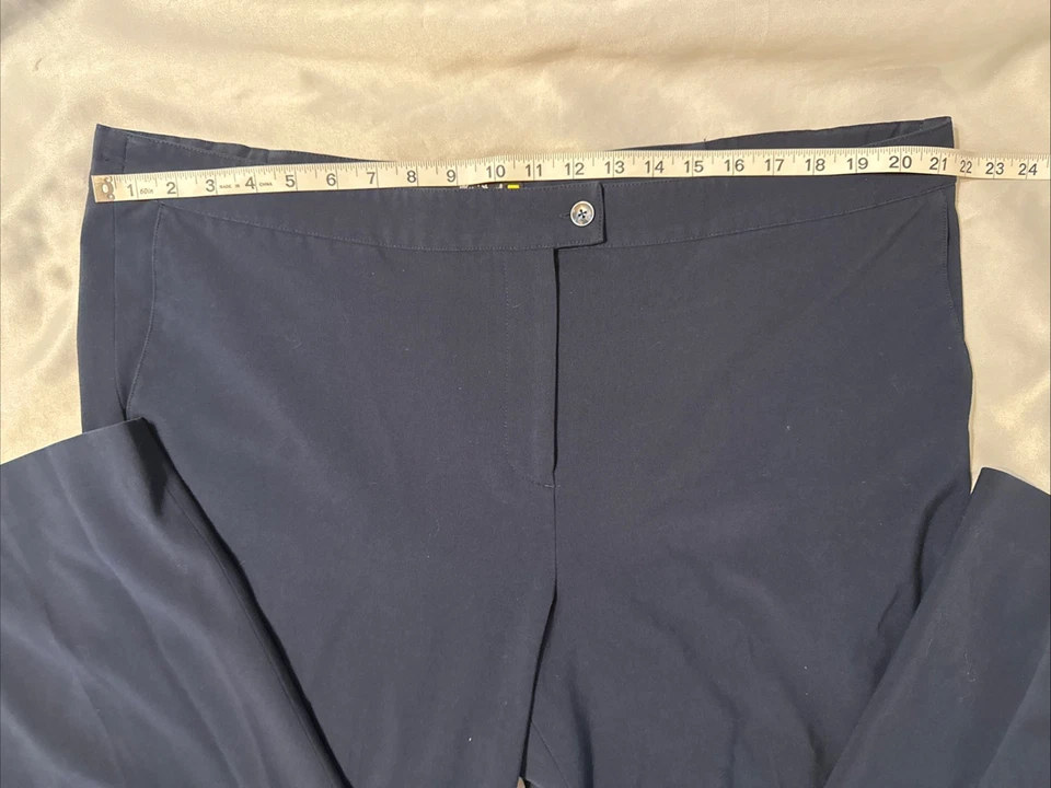 Maggie Barnes Womens 4 Tall Stretch Dark Blue Dress Pants 42 X 31 - Image 2 of 4