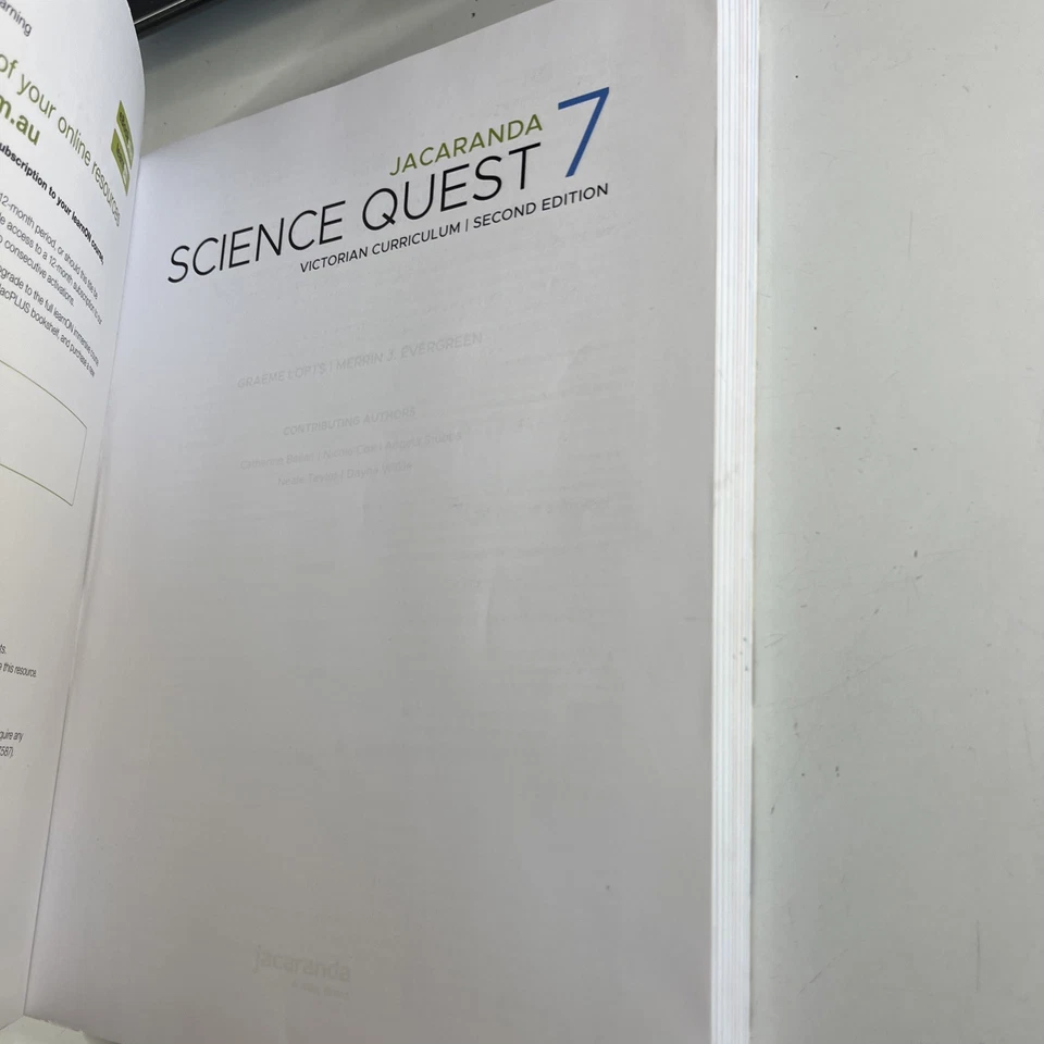 Jacaranda Science Quest 7 Victorian Curriculum Second 2nd Edition Textbook Lofts - Image 2 of 4