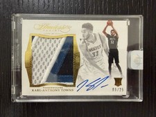 2015-16 Flawless Karl-Anthony Towns Star Swatch Patch RC Auto #09/25