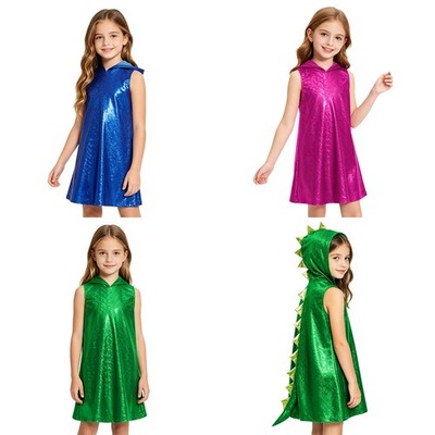 formal dinosaur dress Kids Girls Stage Theme Evening Costumes Dinosaur ' Long size:10W