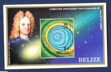 BELIZE - Scott 814 - MNH S/S -Halley s Comet - 1986