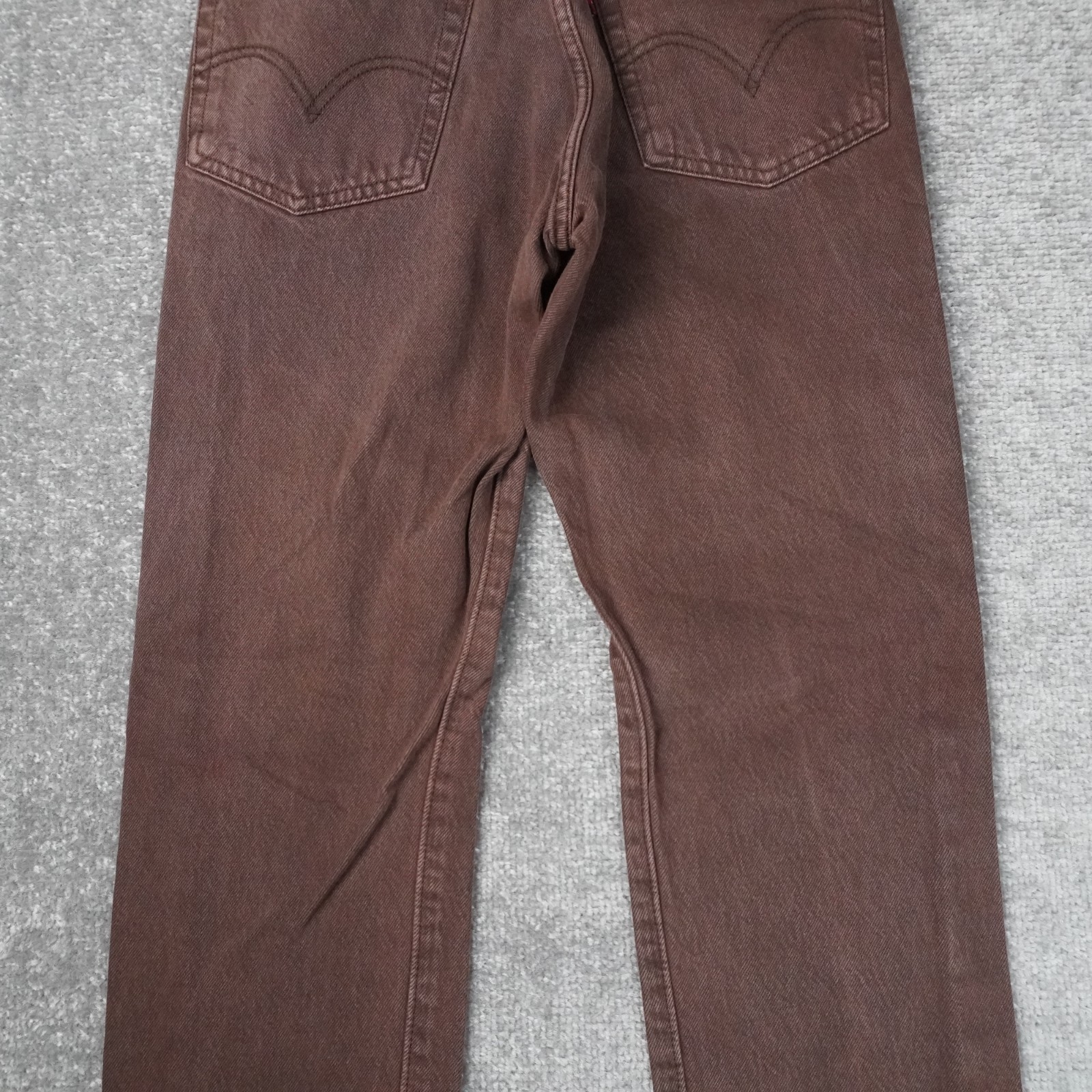 Levi's 501 Straight Leg Cropped Womens 24x27 Brown Dark Wash Denim Jeans thumbnail 12