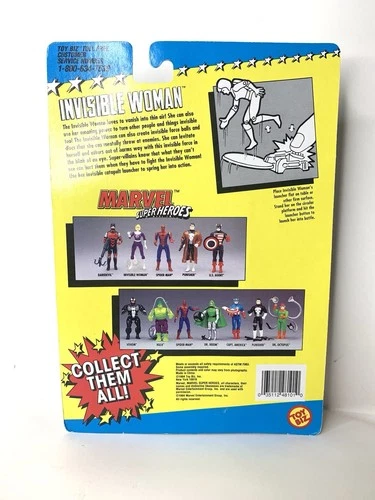 Fantastic Four 4 Invisible Woman Marvel Action Figure 1994 ToyBiz Catapult Power image 3