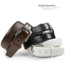 Valley View Classic Buckle Casual Belt Genuine Full-Grain Cowhide Leather Belt