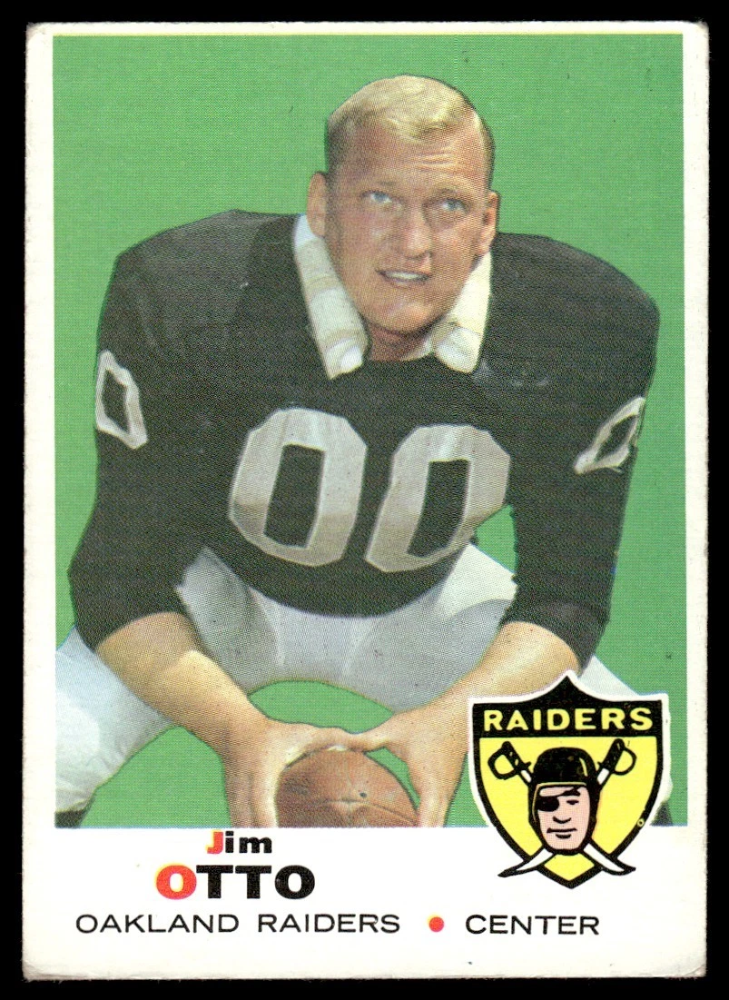1969 Topps Ex Jim Otto Oakland Raiders #163