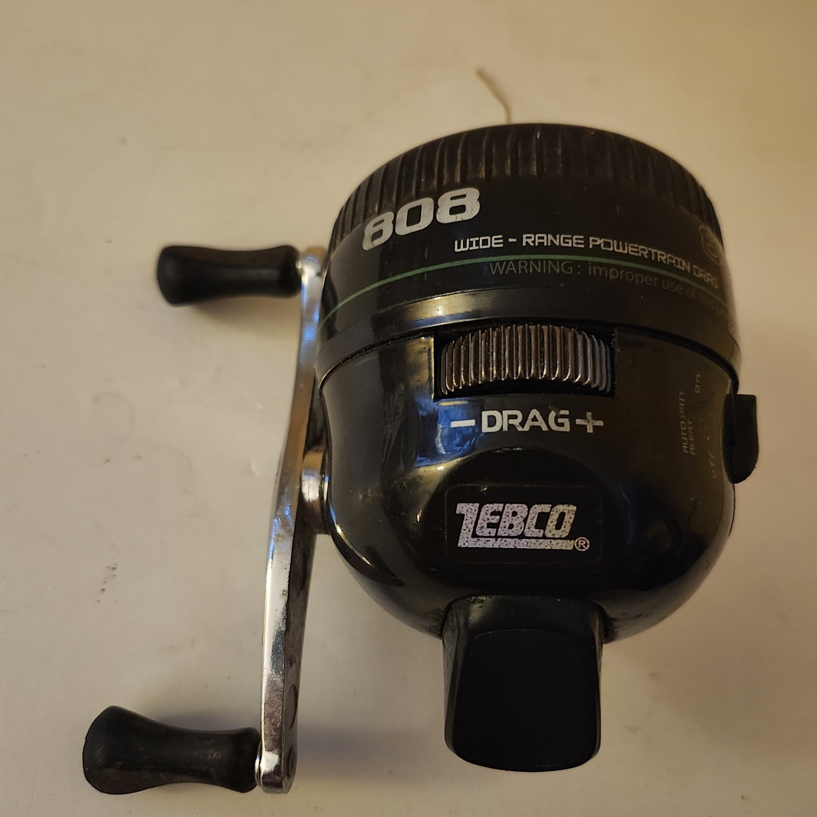 Zebco 808 Bow Fisher Reel Right Handed Thumb Drag Wheel Good