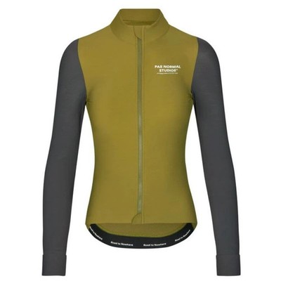 Pas Normal Studios Mechanism LS Damen Trikot (Deep Grey/Green)