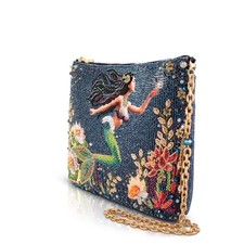 Mary Frances Mermaid Magic Beaded Underwater Scene with Mermaid Crossbody
