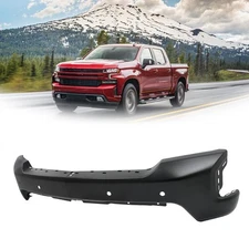 For Chevrolet Silverado 1500 2019-2022 Assembly Steel Black Front Lower Bumper