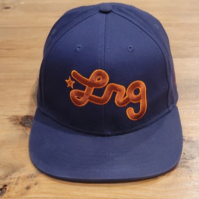 LRG Lifted Research Group Hat Snapback Blue One SIze Skater Script Spell Out