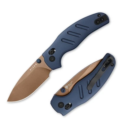 KIZER C01C 2.9 CD Elmax Blue Aluminum Sunset Metal Taschenmesser Ki3488.29CDA1 - Bild 1 von 4
