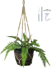 43 Inch Macrame Plant Hanger Large for up to 12 Inch Pot Extra Long Hanging 