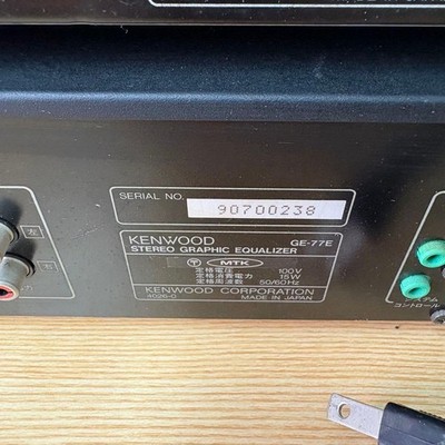 Kenwood GE-77E Graphic Equalizer + T-7E Tuner Vintage Hi-Fi Japan