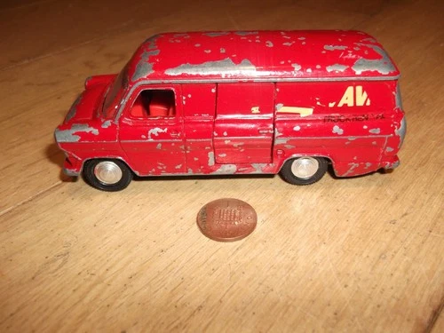 DINKY TOYS FORD TRANSIT VAN AVIS RENTALS No 1025 VINTAGE DIECAST RESTORATION
