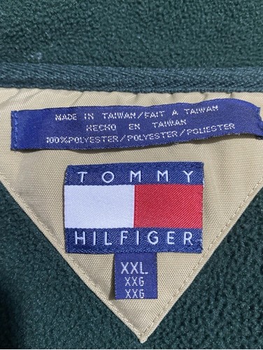 Maglione Tommy Hilfiger vintage uomo 2XL pile quarto zip pullover anni 90 outdoor - Foto 4 di 10