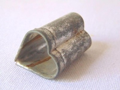 Vintage Miniature HEART Tube Cutter Chocolate or Candy MOLD TIN Probably Germany