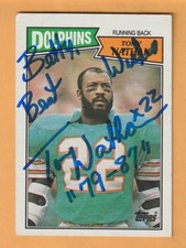 Tony Nathan Miami Dolphins AUTO Signed 1987 Topps Alabama Crimson Tide