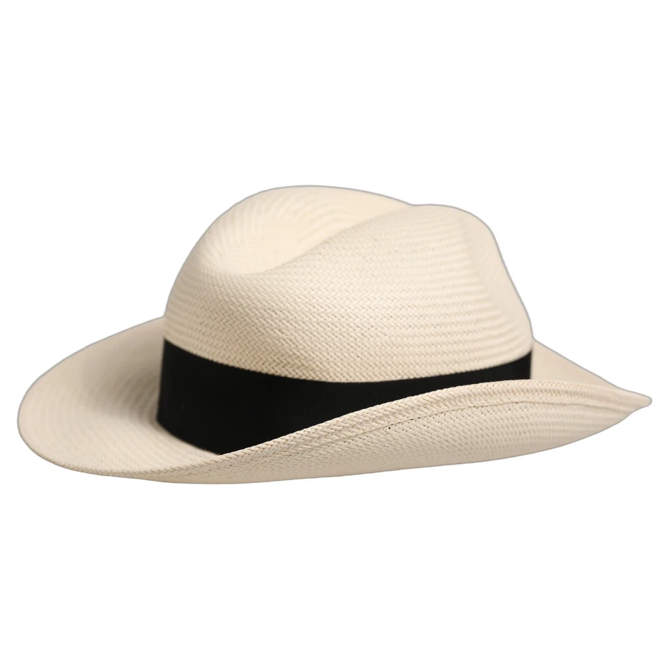 Chapeau homme DOLCE & GABBANA papier blanc paille Fedora Panama Capello s. 57... - Photo 1/4