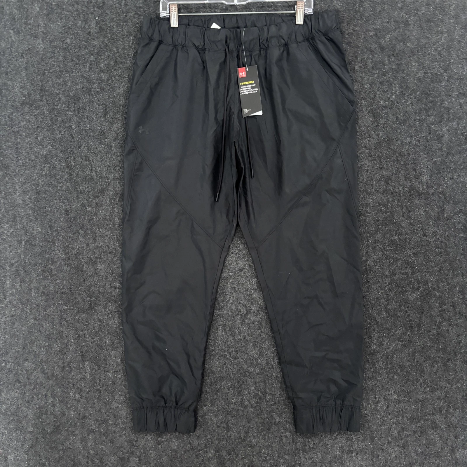 Under Armour Storm Pants Women's Large Black Water Resistant Joggers 1317872