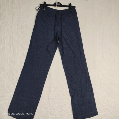Monsoon Damen Hose Grau Webware Stretch Gerades Bein Größe UK 8