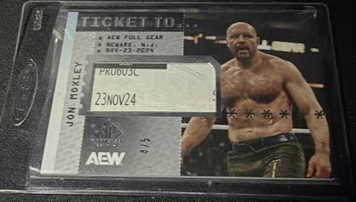 Upper Deck SP Game Used AEW Ticket To... Jon Moxley TT-3 AEW Full Gear /5