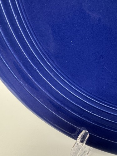 Vintage Original Fiesta Fiestaware 12" Chop Plate, Cobalt Blue (1936-1951) - Picture 3 of 5