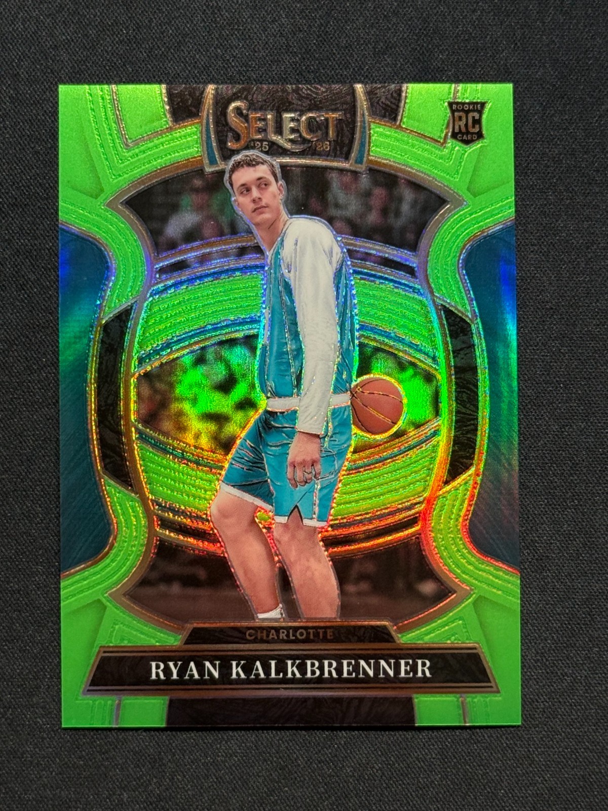 Ryan Kalkbrenner RC 2025-26 Panini Select #10 Concourse Neon Green Prizm /75