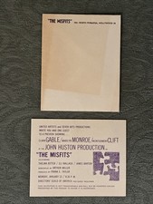 The Misfits  -Original 1961   Preview Ticket - Clark Gable - Marilyn Monroe
