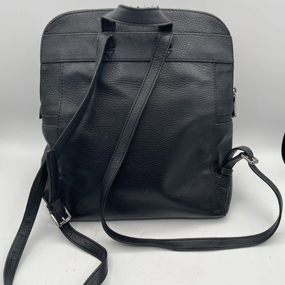 Michael Kors Black MD Slim Backpack Leather Bag Rhea Zip! Retail $264 - Image 4 of 4