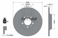 Textar Bremsscheiben Textar PRO Ø 290Mm Voll Beschichtet FüR Citroen 92129603