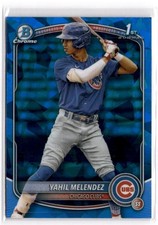2025 Bowman Chrome Blue Cracked Ice- Yahil Melendez #BCP-222 Cubs