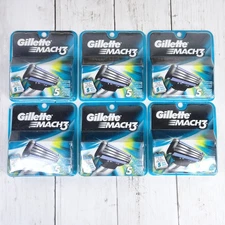 6 PACKS GILLETTE MACH 3 CARTRIDGES BLADES 30 TOTAL COUNT NEW