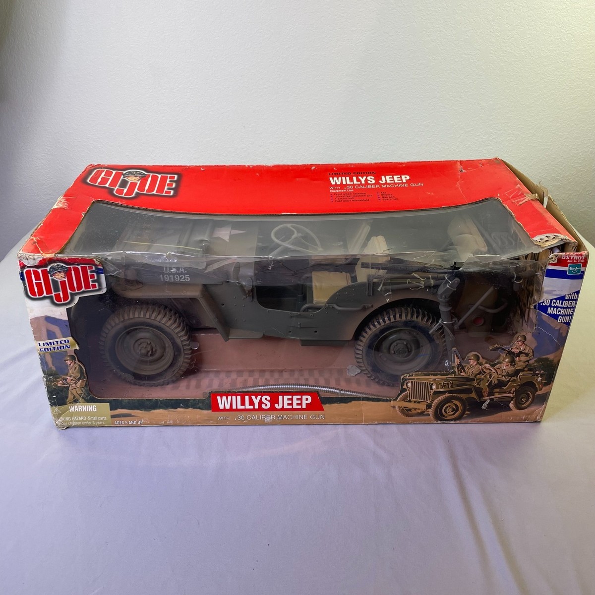 Hasbro GI JOE Willys Jeep Limited Edition w .30 Caliber Machine